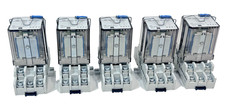 Lot of 5 Each Allen Bradley 700-HN154 Ser. A Relay Base With 700-HB32Z24-3-4 Ser