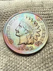 1903 AU+++Indian Head Cent,Higher Grade* Vintage Coin for a collection Toned Gem
