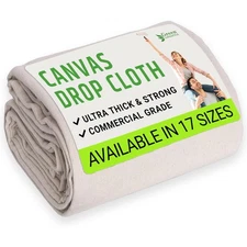All Purpose Canvas Drop Cloths - Drop Cloth for Painting, Floor Cover, Heavy ...