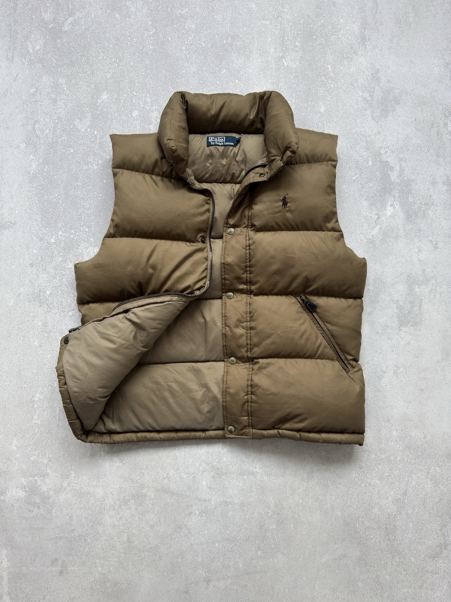 Vintage Polo Ralph Lauren Puffer Vest Hooded Jacket Logo 00s | eBay