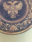 Vintage Damascene Metal Jewelry Dish Toledo Spain - 2 Headed Eagle Shield — photo 3