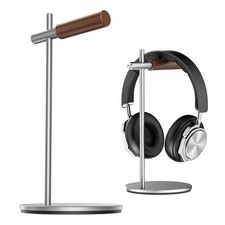 Oak Headphone Stand, Wood Headset Stand for Desk, Universal Holder for Airpod...