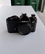 Nikon FE Black 35mm SLR Film Camera Body Only w/ Body Cap