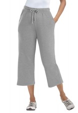 Woman Within Plus Size Sport-Knit Pull-On Capri Pants