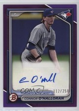2024 Bowman Paper Prospect Retail Purple Border /250 Connor O'Halloran Auto 10k8