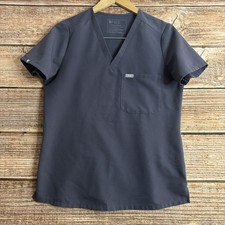 FIGS Technical Catarina One Pocket Scrub Top Graphite Size Small Gray FW1000