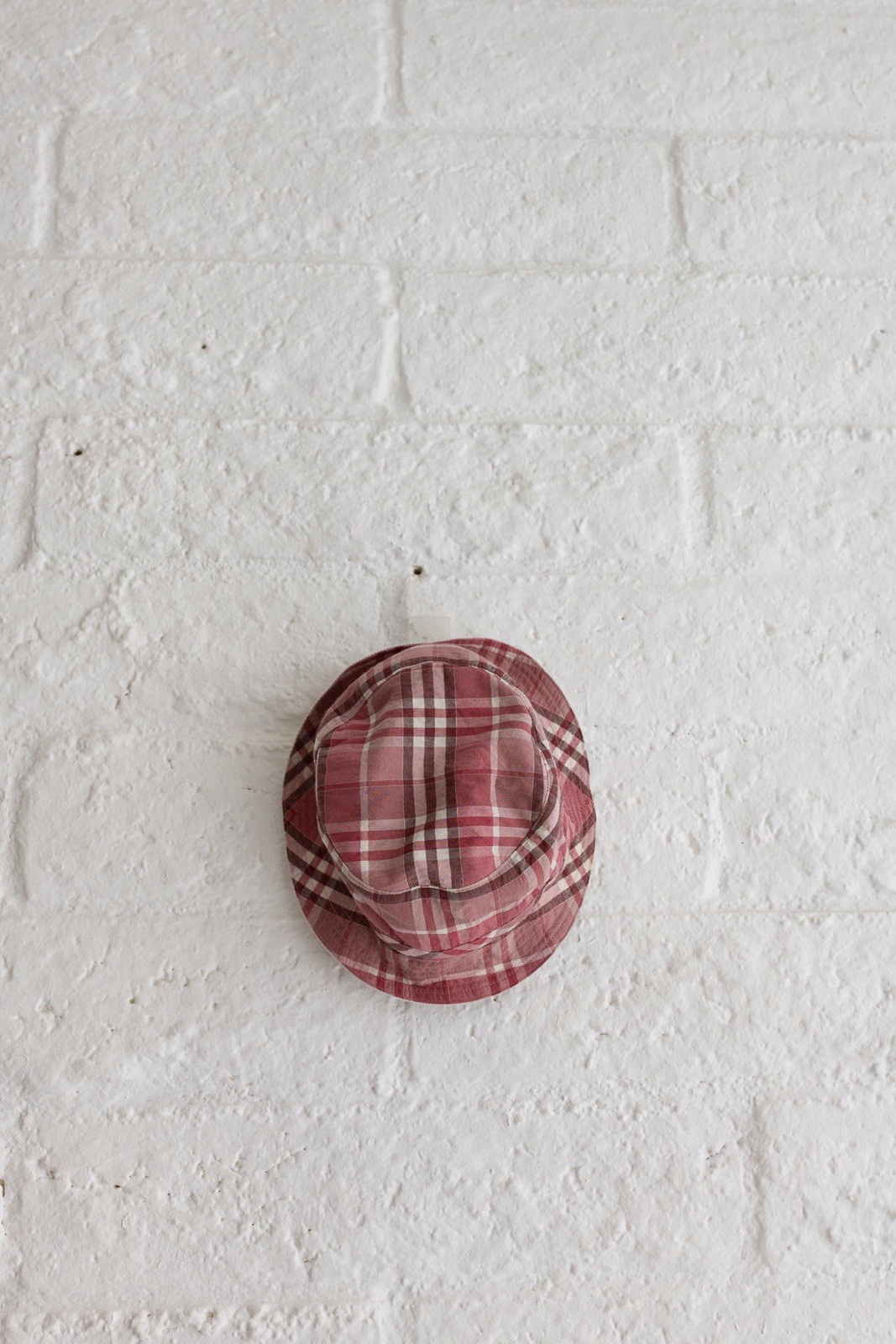 Burberry Kids Plaid Bucket Hat Red Nova Check Size 48cm