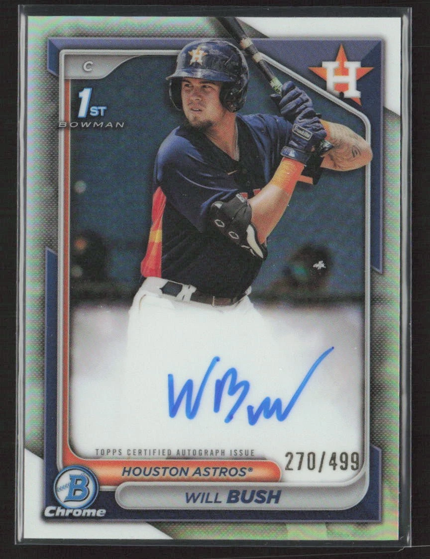 Will Bush 2024 Bowman Chrome #CPA-WB Prospects Autographs Refractors /499 Astros