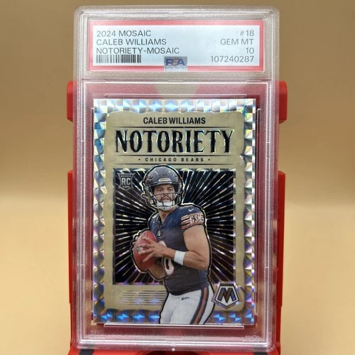Caleb Williams 2024 Mosaic Notoriety Silver Mosaic Rookie Card RC PSA 10 Gem Mt