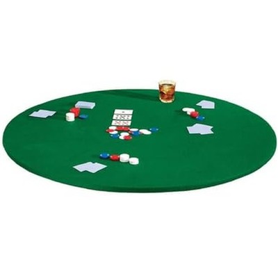 Altatac Felt Card Poker Table Cover 36-42 inches Green Stretch Elastic Fitted...