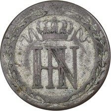 [#224652] German States, WESTPHALIA, Jerome, 20 Centimes, 1810, Cassel, Silver, 