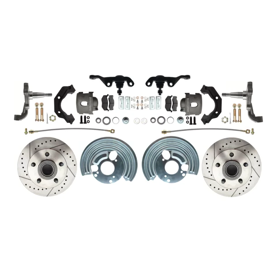 Se adapta a 62-72 Mopar A; conversión de disco delantero; ranurado; con perno 5x4,5 DBK6272A-45-LX Foto 3 de 4