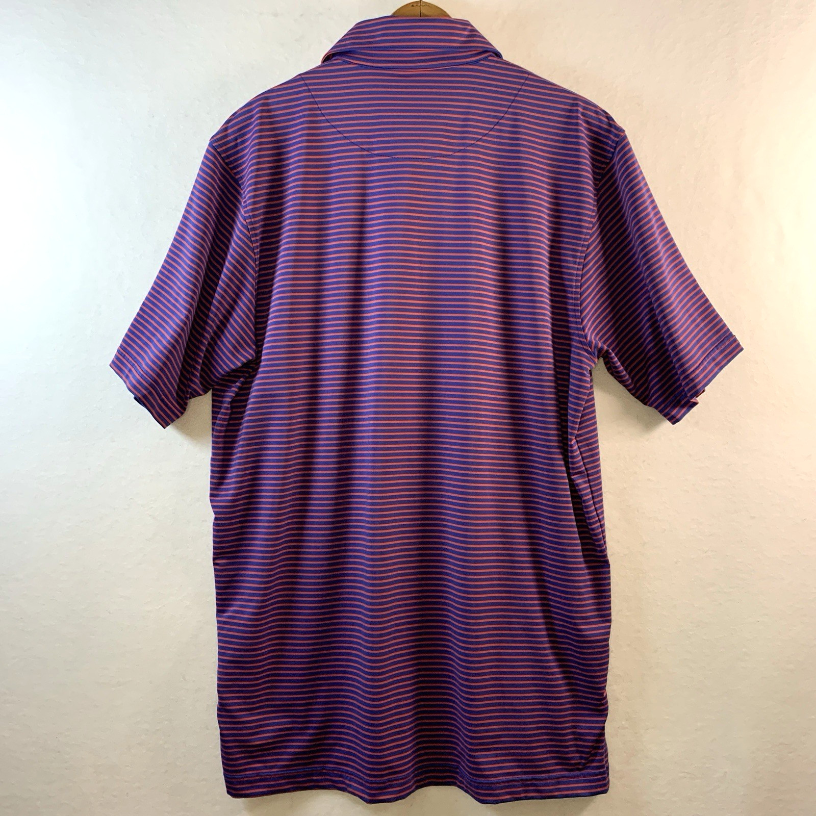 Straight Down Striped Performance Polo Medium Log… - image 5