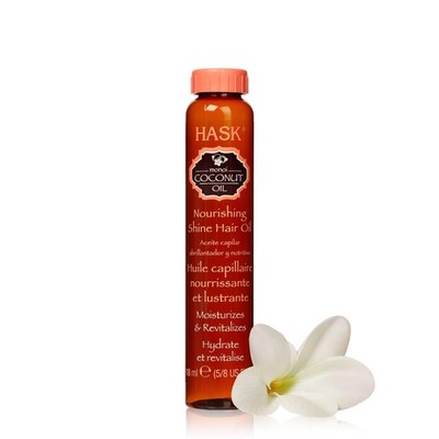 HASK Nourishing Monoi Coconut Shine Oil Vial, 0.625 0.6 Fl Oz (Pack of 1) 