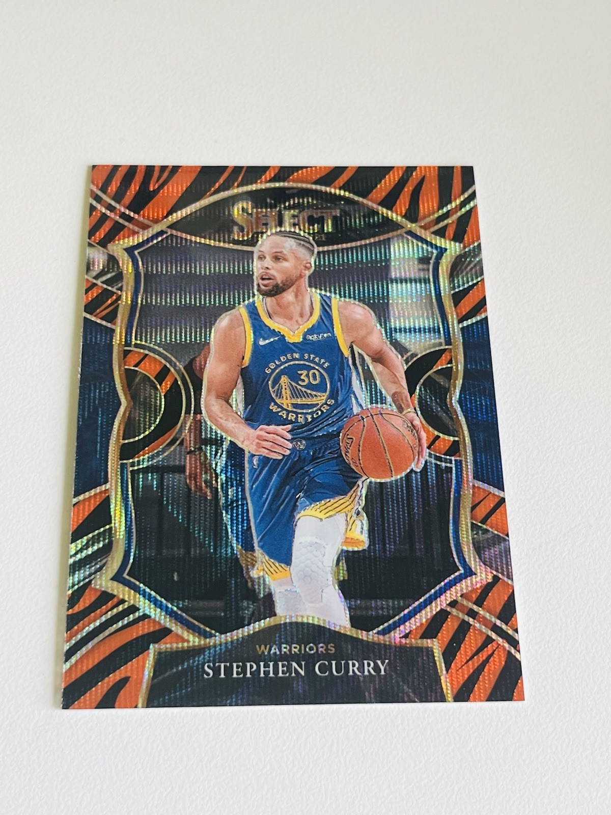 2020-21 Panini Select Stephen Curry SP Tiger Prizm Concourse #57 Case Hit! SSP!