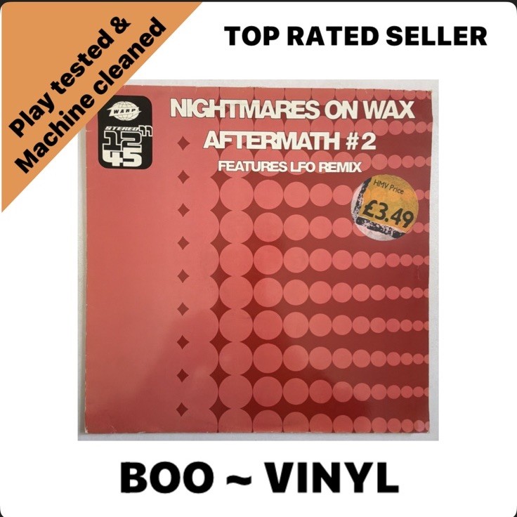 Nightmares On Wax - Aftermath #2 - UK 12"" Vinyl - 1990 - Warp Records Techno VG+