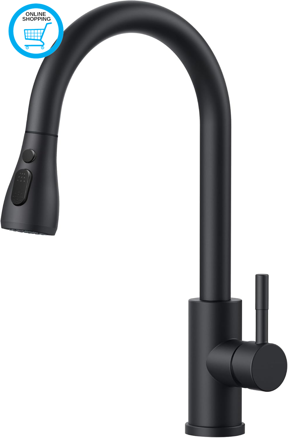 Kitchen Tap, Kitchen Mixer Taps with Pull Out Sprayer, Kitchen Sink Taps High Ar