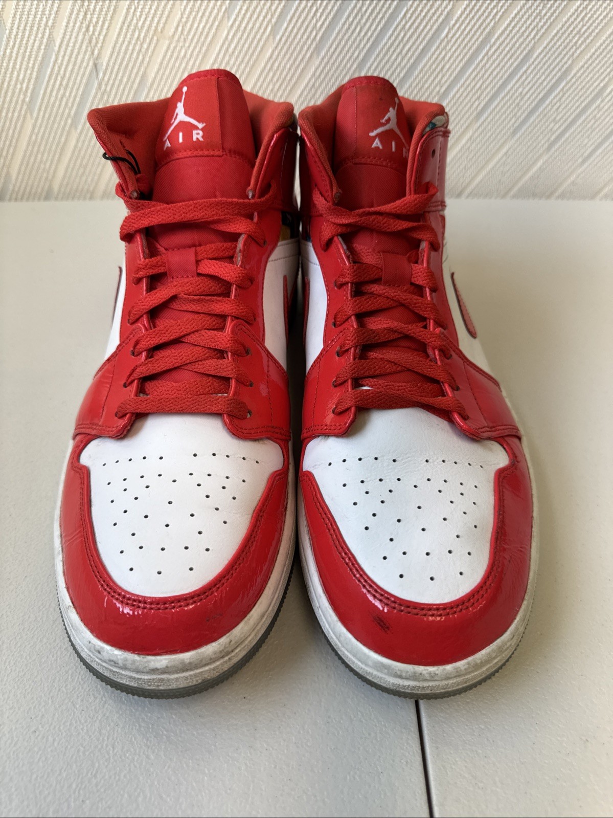 Nike Air Jordan 1 Mid SE "Barcelona Sweater" Red DC7294-600 Men's Size 13 thumbnail 7