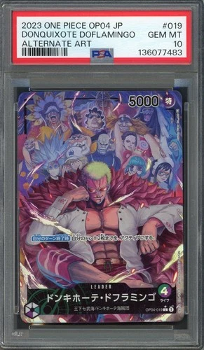 PSA 10 Donquixote Doflamingo (Alt Art) OP04-019 JP One Piece B28