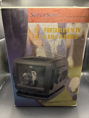 #ad #ad Supersonic Model Number 9200 5quot; Portable Black amp; White TV w AM FM Radio New $34.50