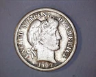 1903 Barber Silver Dime 10c,  F   719-5