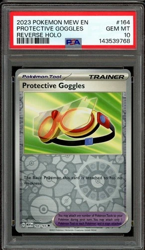 Pokemon TCG Scarlet Violet 151 English #164 Protective Goggles Reverse PSA 10