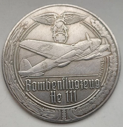 WW2 Bombing flight HE III German Military Table desk medal N2
