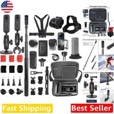 Insta360 X5 Accessories Kit: Hard Case, Selfie Stick, Magnetic Mount, Straps