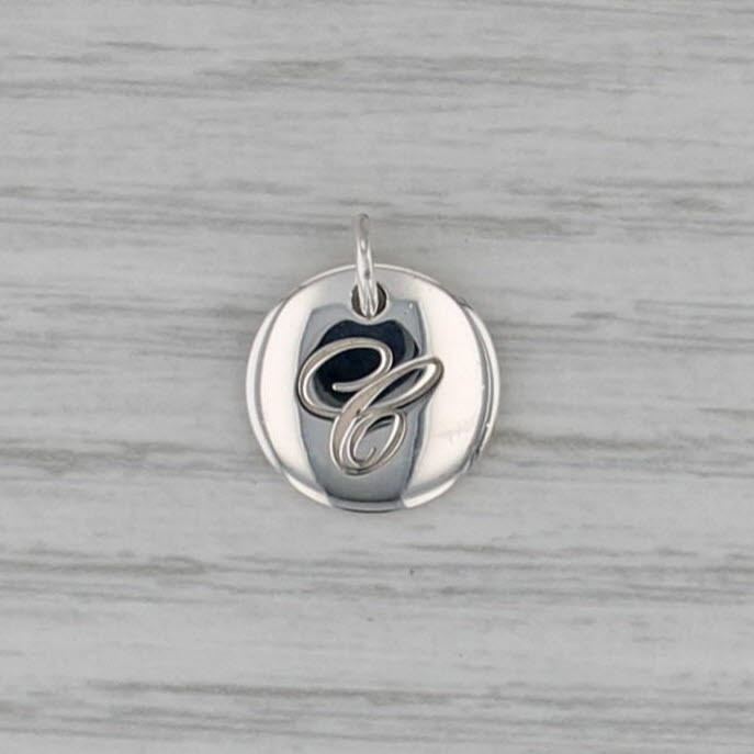 Tiffany Engraved Initial Initial C Disc Charm Pen… - image 1