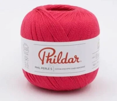 PELOTE DE COTON PHIL PERLE 5 framboise NEUVE - Photo 1/4