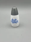 Vintage Westmoreland White Milk Glass Pepper Shaker Only Blue Flower