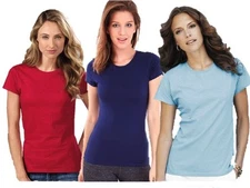 New Basic Crew Neck Women's Girls Plain T Shirt Tees Ladies Vest Top Vest