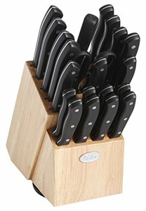 Oster Evansville 22 Piece Cutlery Set Stainless Steel with Black Handles | eBay