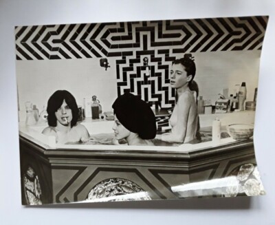 Mick Jagger,Anita Pallenberg ,altes großes Pressefoto zu PERFORMANCE,frühe 70er