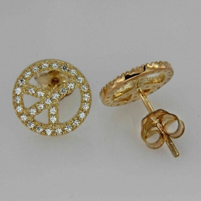 2Ct Round Lab Created White Diamond Stud Earrings 14K Yellow Gold Plated