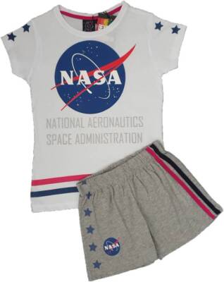 NASA Schlafanzug Nachtwäsche Shorty Gr. 140 Shortama