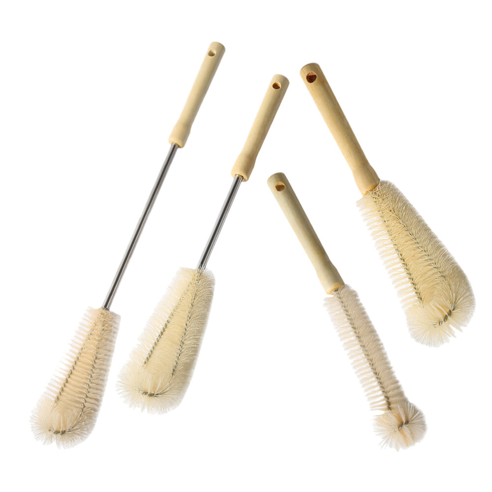 4-Piece Long Handle Multi-Purpose Cup and Bottle Cleaning Brush Set