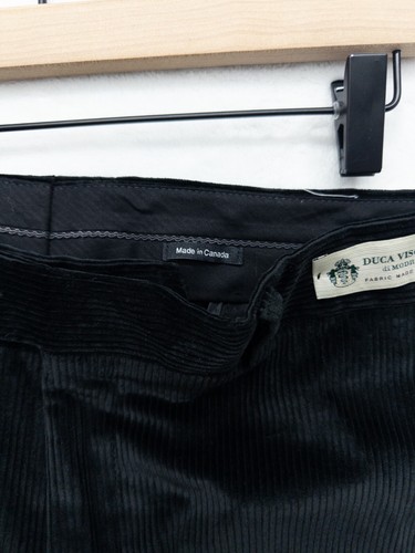Bullock and Jones Stretch Corduroy Slacks Pants Black Size 34r NEW - Picture 3 of 5