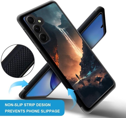 waterfall in middle forest Anti wear Case For Samsung S7 S8 S9 S10 S20 Plus Lite - 第 9/25 張圖片
