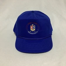 VINTAGE Trucker Hat Snap Back Rope Golf Lakes Bradenton Florida Flat Brim