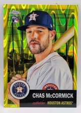 2022 Topps Chrome Platinum Anniversary Yellow RayWave #128 Chas McCormick /250