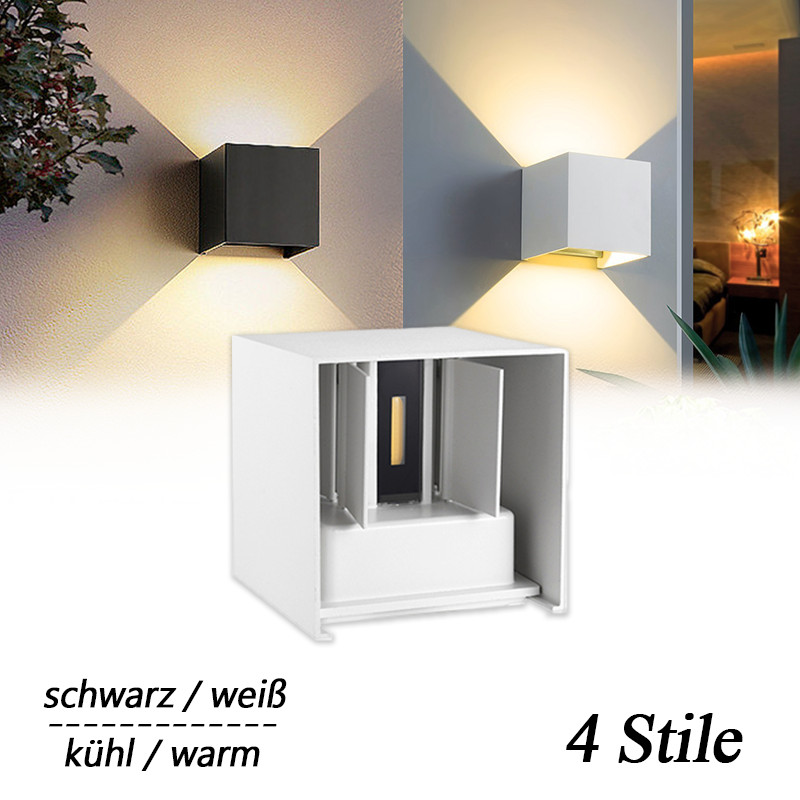 230V LED Wandleuchte 12W Warm/Kühlweiß Fest verkabelt Innen Schlafzimmer Dekor