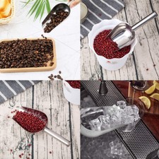 US 12oz Stainless Steel Scoop Bar Ice Candy Dry Goods Popcorn Commercial Scooper