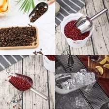 US 12oz Stainless Steel Scoop Bar Ice Candy Dry Goods Popcorn Commercial Scooper