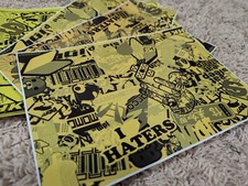 Yellow Jdm Sticker Bomb Vinyl Wrap Sheet For Accessories Wraps