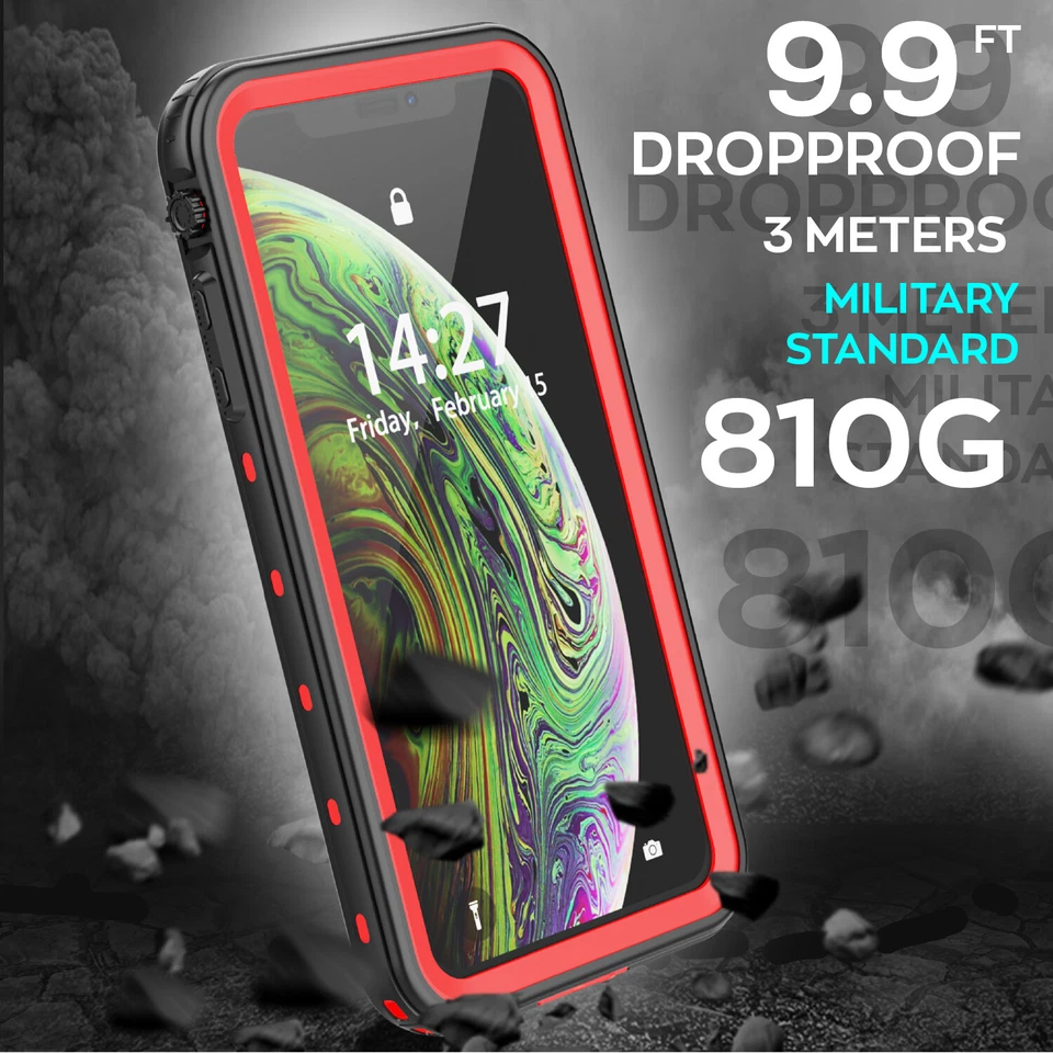 FUNDA IMPERMEABLE PARA APPLE IPHONE XR XS MAX A PRUEBA DE GOLPES CON PROTECTOR DE PANTALLA Foto 3 de 4