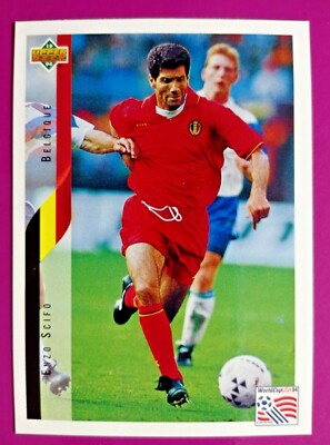 ENZO SCHIFO,BELGIUM-N.85-WORLD CUP USA 94 COLLECTIBLE CARD OF THE UPPER D.E.C.K.