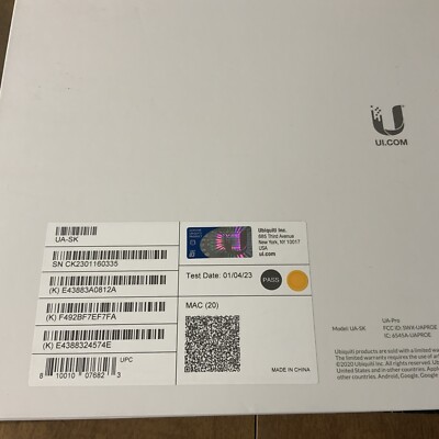 NEW Ubiquiti UA-SK UniFi Access Starter Kit - Door Access UniFi AP Card Business