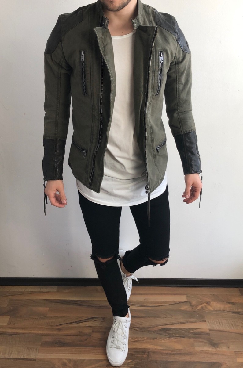 Neu Tigha Bomberjacke Lederjacke TUCKER BENNO JEREMY S M L XL