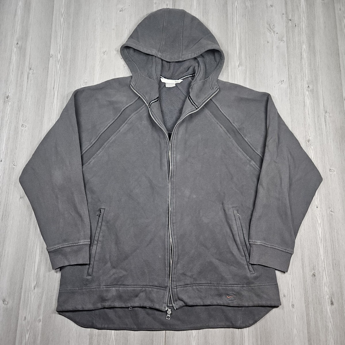 broken nike swoosh hoodie
